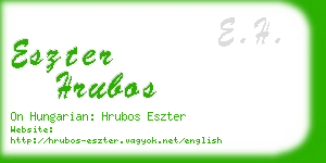 eszter hrubos business card